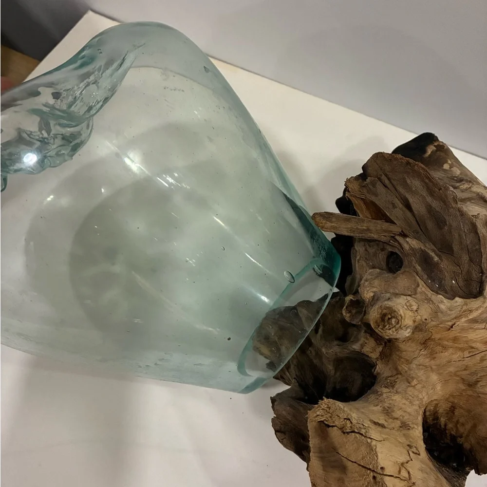 Atrium/Fishbowl Glass Teak Burl Wood Fishbowl/Airplant Display
Molten Glass - Picture 14 of 14